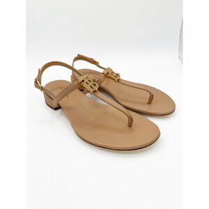 Burberry Emily T-Strap TB Logo Thong Sandals